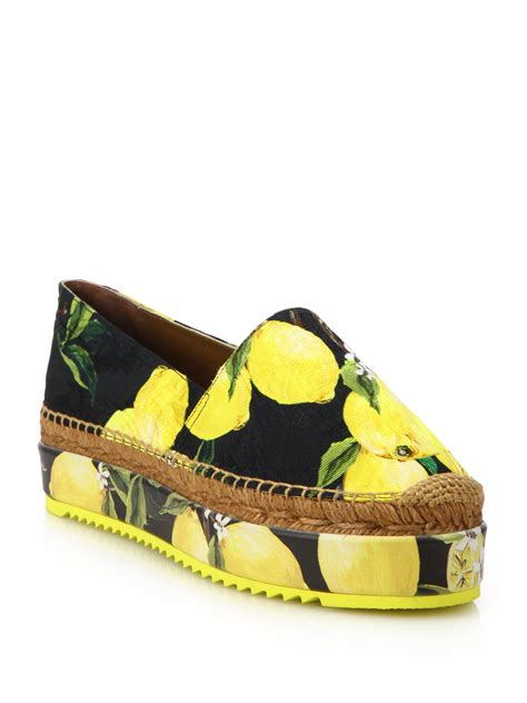 dolce gabbana espadrilles lemon|Women's Dolce&Gabbana Sandal Espadrilles .